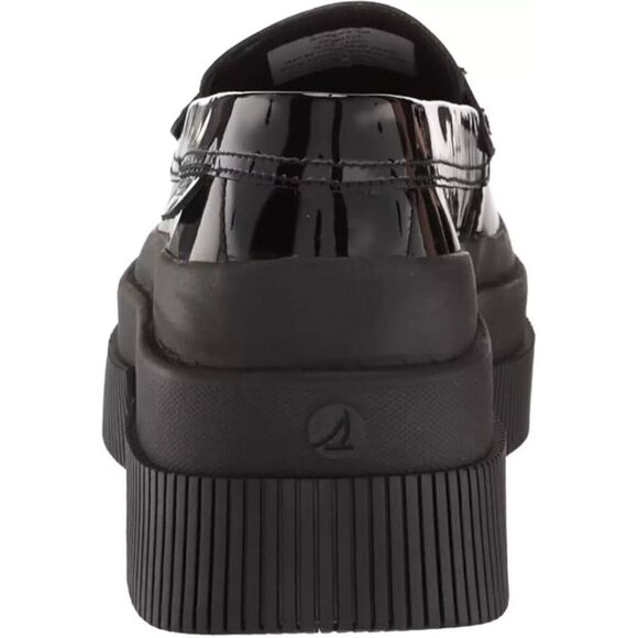 New! SPERRY Women's Highland Platform Loafer in Black Leather Size 9.5 #STS88575 - Picture 4 of 8
